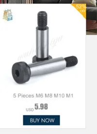 M10 M12 5 шт. высокоточные роликовые подшипники с шестигранной головкой, винтовой винт с винтовой штепсельной вилкой, плечевой концевой болт