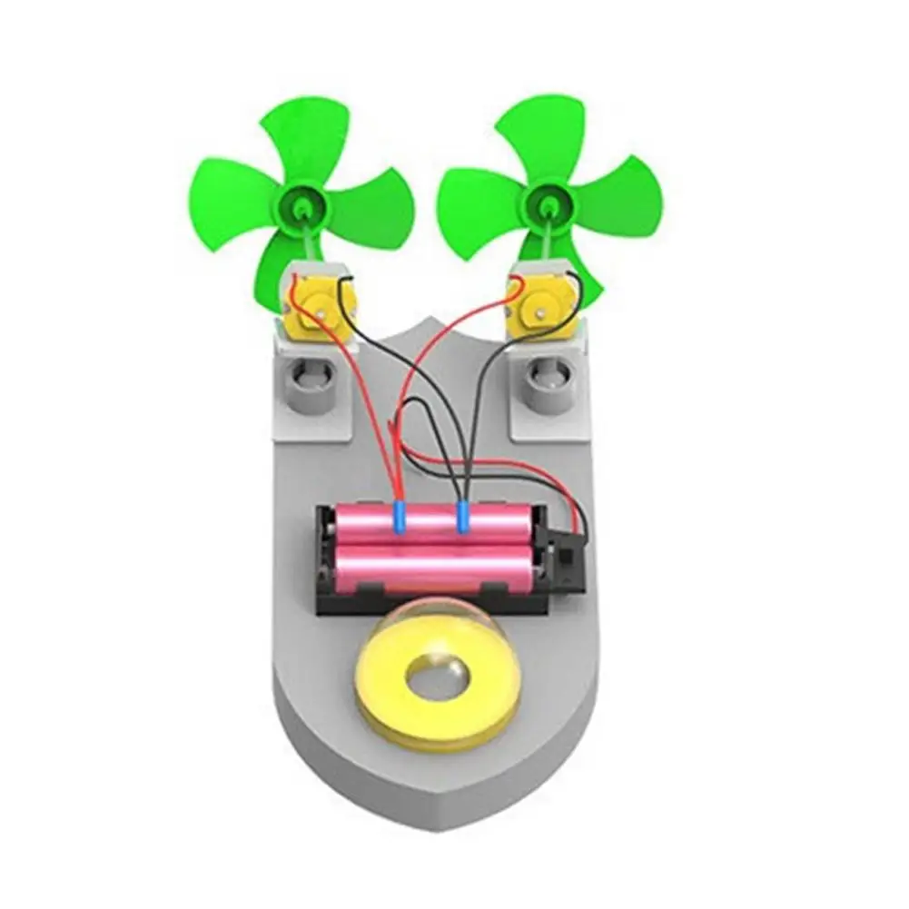 

Chengfeng aerodynamic speedboat educational toy double-wing propeller paddle steamer DIY small production set random colors