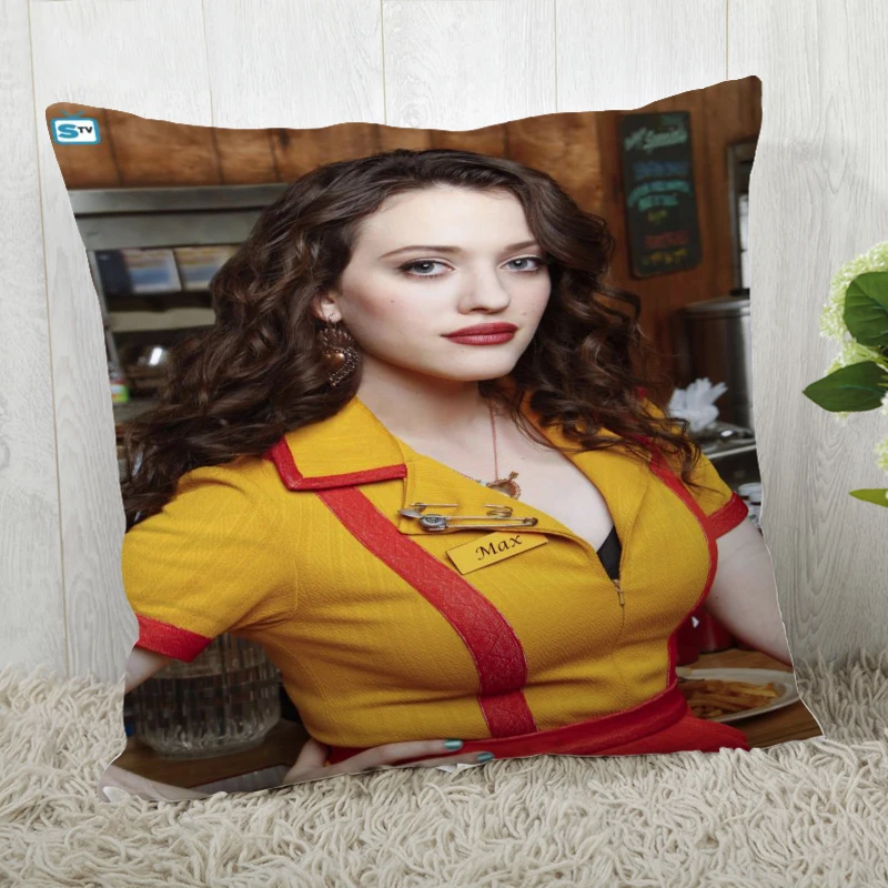 

Custom 2 Broke Girls Pillow Case Polyester Decorative Pillowcase zipper Pillow Case Pillowcase Cover 40*40cm drop shipping
