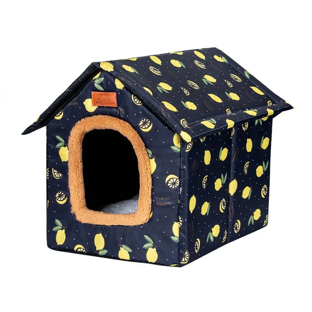 

Домик для домашних животных, зимний теплый домик для собак с разными цветами, домашний и уличный домик для кошек с полузакрытым дизайном для...