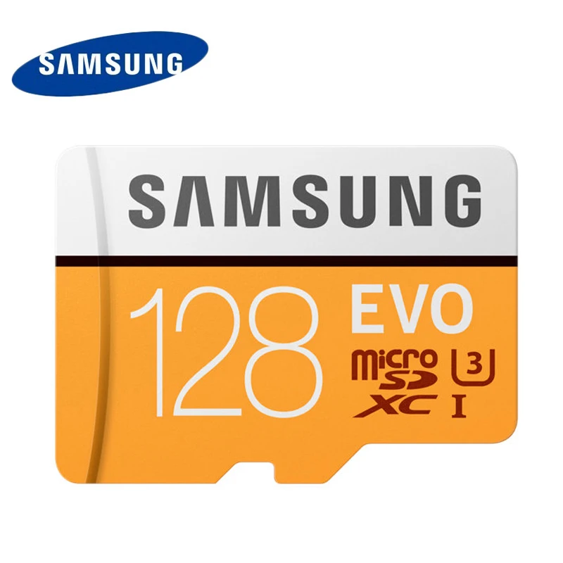 Карта памяти MicroSD SAMSUNG EVO Micro SD карта 128 г U3 4K со сверхвысоким разрешением Ultra HD Class10