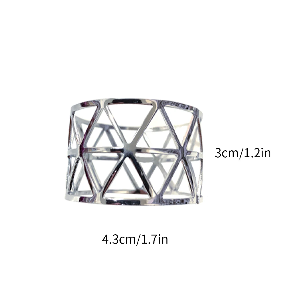 

10X Alloy Napkin Rings Wedding Napkin Rings Decoration Ring Table Decoration Accessories For Dinner Table Napkin Party Supplies