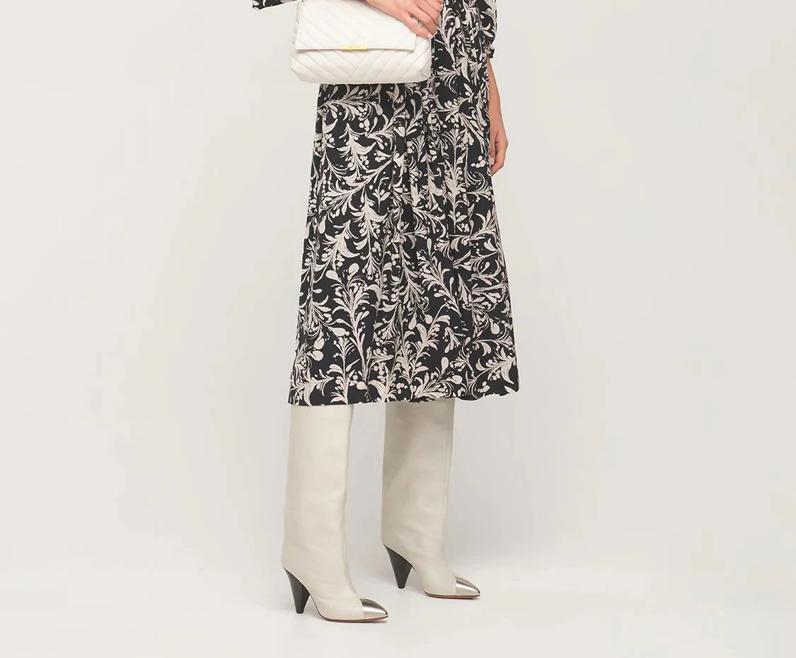 

Vintage Floral Print Women Midi Skirt 2021 Spring Summer Elastic Waist Ladies Fashion Long Skirts Jupe for Holiday
