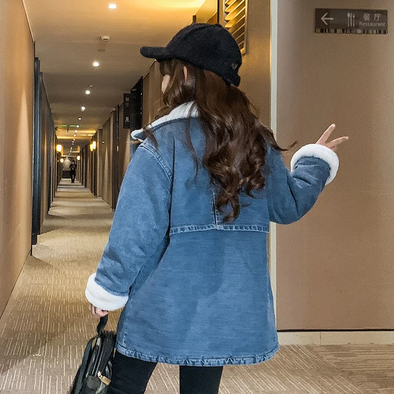 Негабаритных повседневное зимнее пальто для девочек комплект состоит из куртки