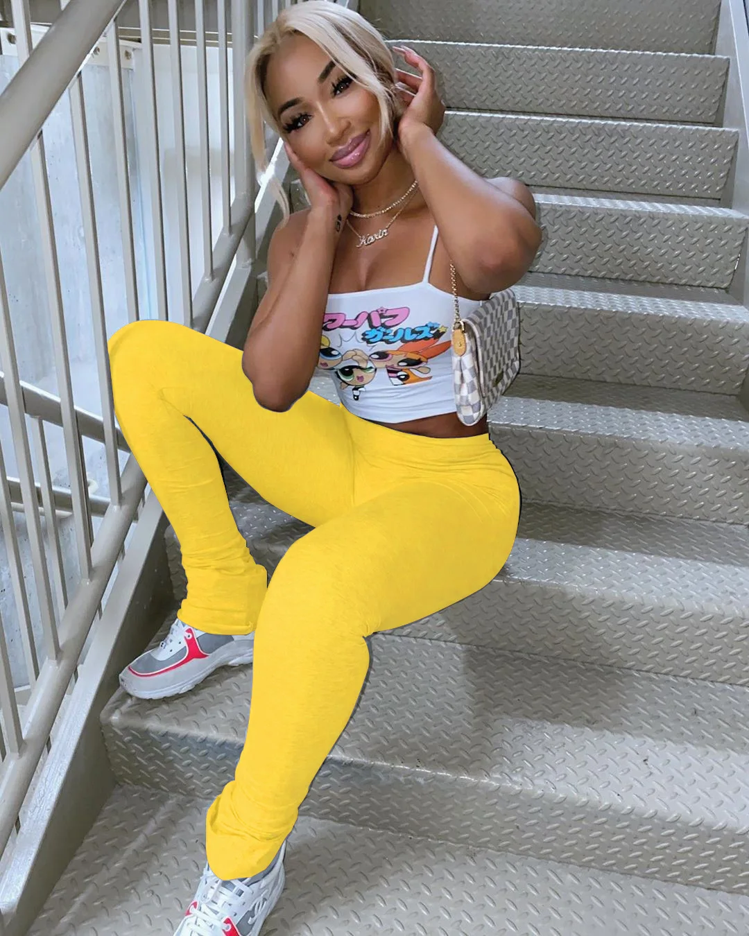 

Summer New Style Women's Tight-fitting Bag Hip Pleated All-match Solid Color Casual Leggings Trousers Women