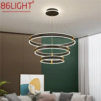 86light nordic pendant lights contemporary black luxury round led lamp fixture for home decoration