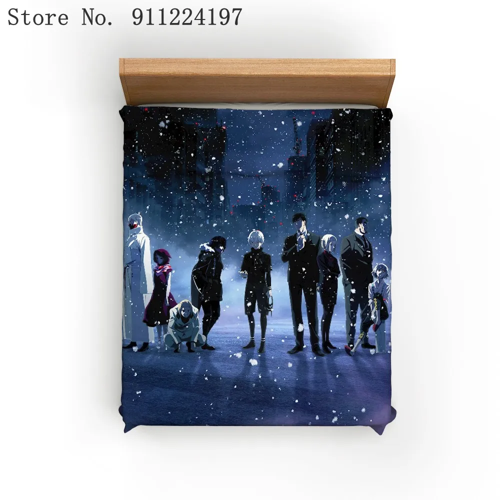 Комплект постельного белья с цифровым 3D-принтом аниме Токийский Гуль высокое