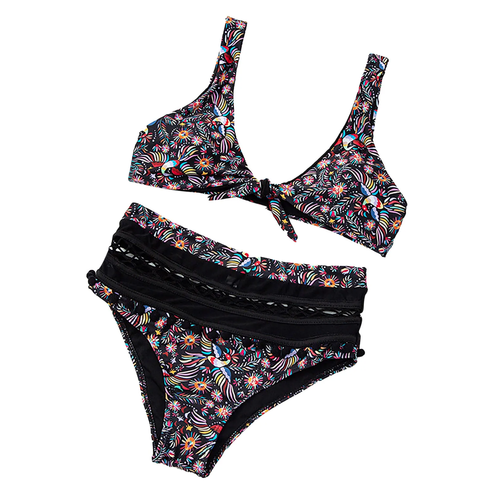 

2021 Design Women's Bikini Patchwork Set Swimsuit Two Piece Filled Bra Swimwear Beachwear Sexy tankini swim suits Dropshipping