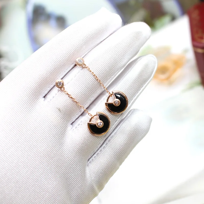 Лидер продаж брендовые ювелирные изделия Круглые дисковые амулетные серьги