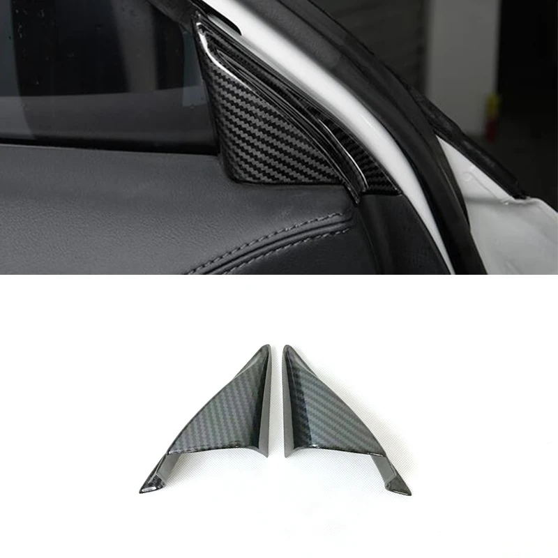 

For Mazda CX-5 CX5 Accessories 2017-2020 ABS Matte/Carbon fibre Car interior A-pillar frame Cover Trim Car Sticker Car Styling