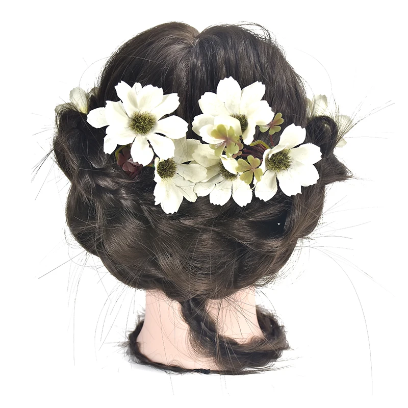 Голова-манекен для обучения парикмахерской 65 см с настольным держателем |