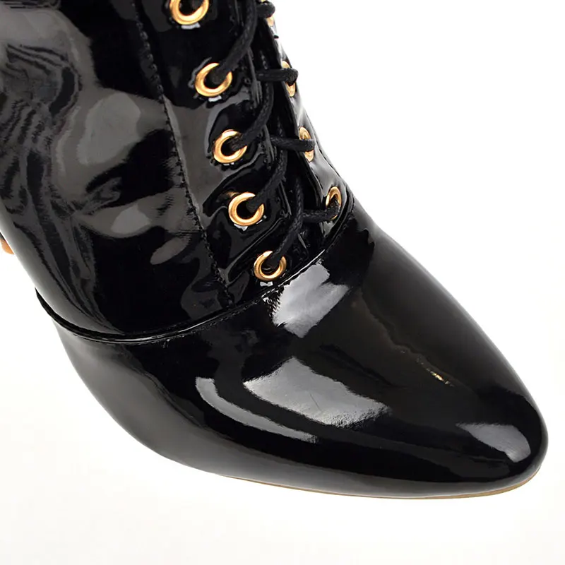 Женские высокие сапоги Lasyarrow Клубные до бедра на шпильке с перекрестной