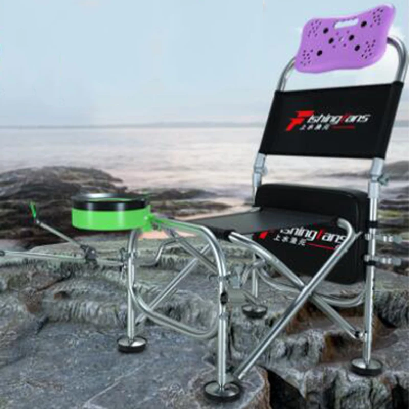 New fishing chair adjustable all-terrain folding can lay a portable multifunctional stool | Спорт и развлечения