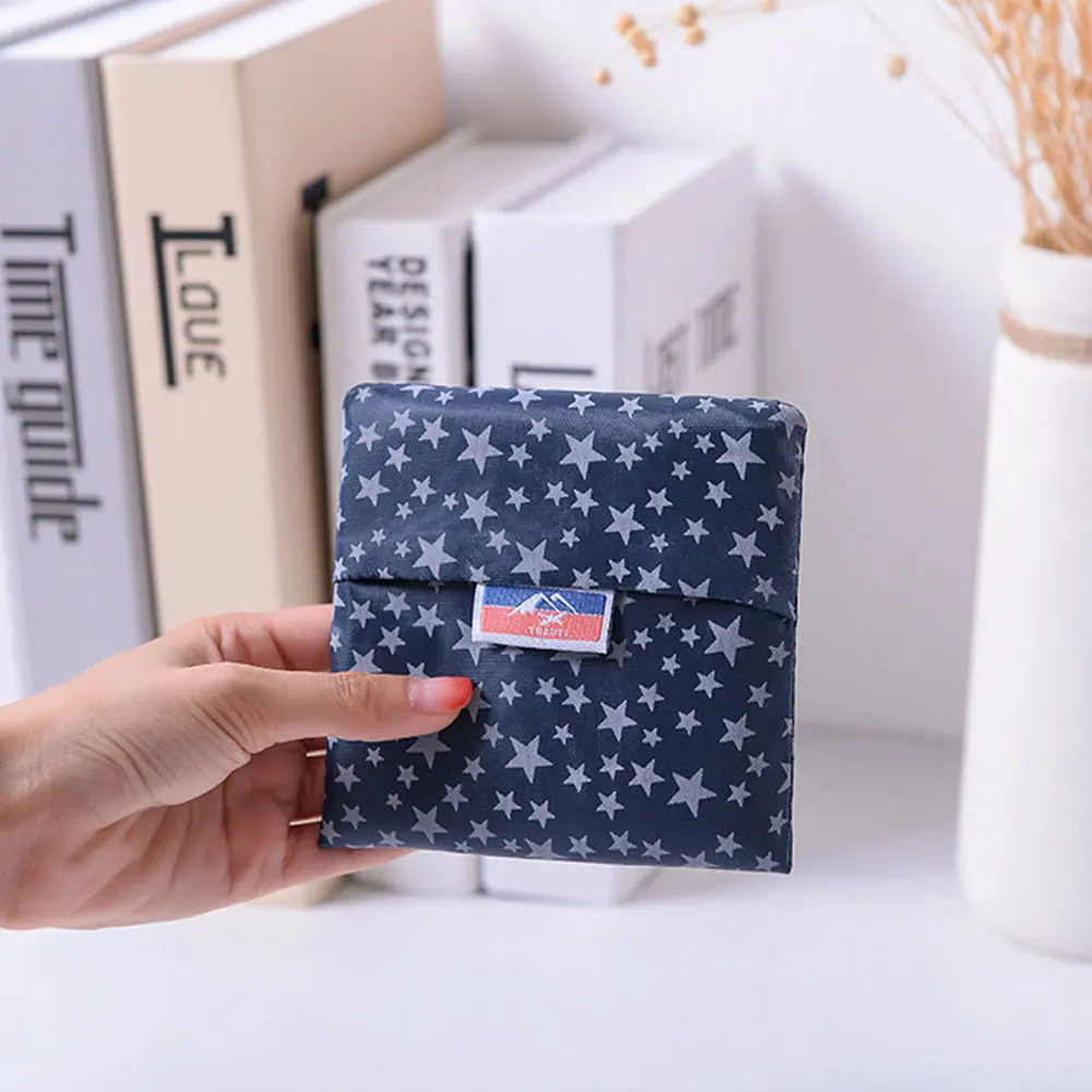 

5pcs Reusable Casual Grocery Bags Nylon Fabric Durable Large High Quality FoldableShopping Grocery Totes Handbag Shoulder Bags