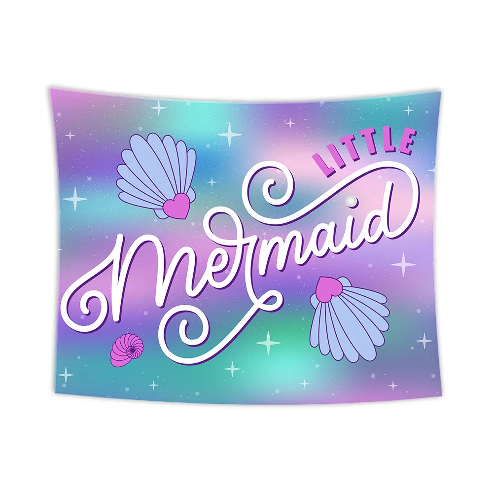 Гобелен с рисунком русалки Настенный Коврик для песчаного пляжа и пикника