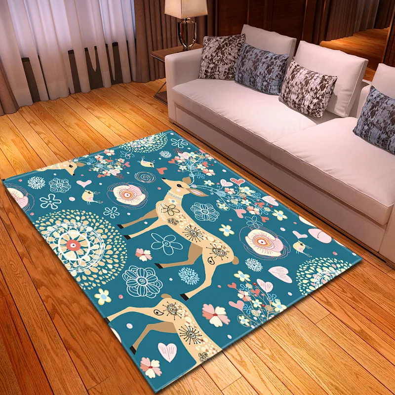 

Animal Deer Carpet Home Decoration Mat Anti Slip Mat Carpet Mat Rug Living Room Decoration Bedroom Decor Rugs for Bedroom