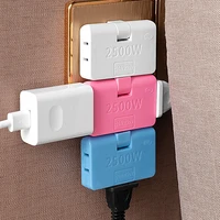 2pcs rotatable 180%c2%b0 socket converter us extension plug electrical adapter 3 in 1 socket slim wireless outlet travel adapter