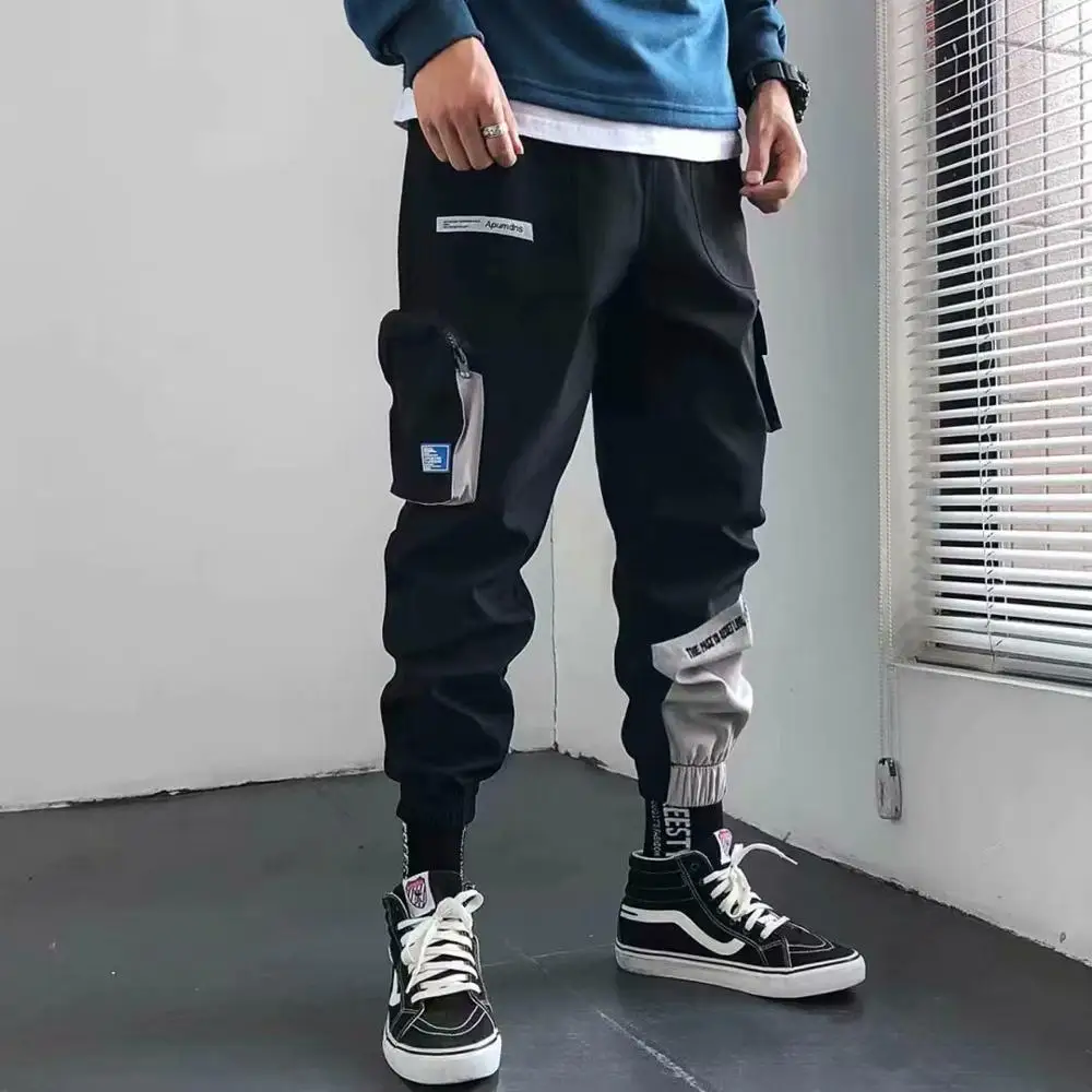 

Men Casual 2019 Streetwear Joggers Cargo Pants Men Woman Hip Hop Pockets Pants Male Oversize Autumn Trousers