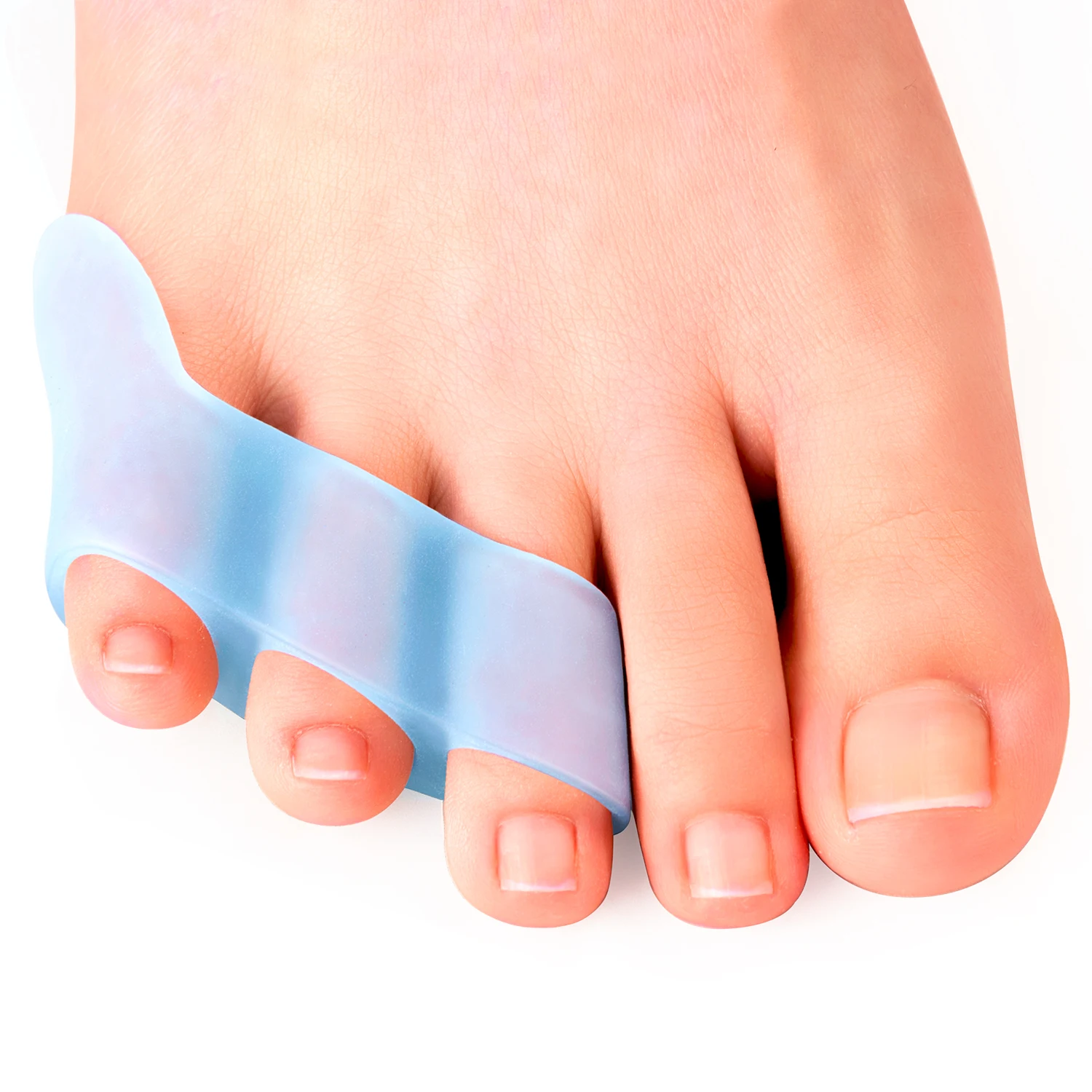 

2pcs Three-hole Little Toe Separator Overlapping Toes Bunion Blister Pain Relief Toe Straightener Protector Foot Care Tool C1794