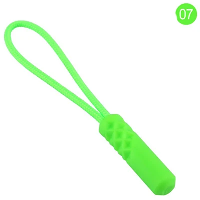 Green 10 шт молния Веревка пластиковая молния тяга с ремешком для рюкзака спортивный костюм одежды аксессуары молния Веревка для одежды - Цвет: Green