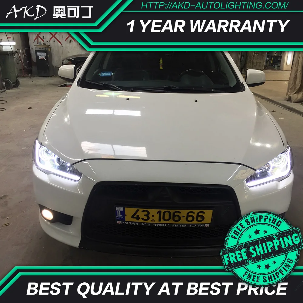 AKD тюнинг автомобильных фар для Mitsubishi Lancer EX 2008 2016 светодиодные фары DRL ходовые