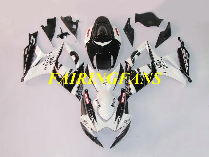 Комплект обтекателей под давлением для кузова GSXR600 750 K6 06 07 GSXR 600 GSXR750 2006 2007 Белый