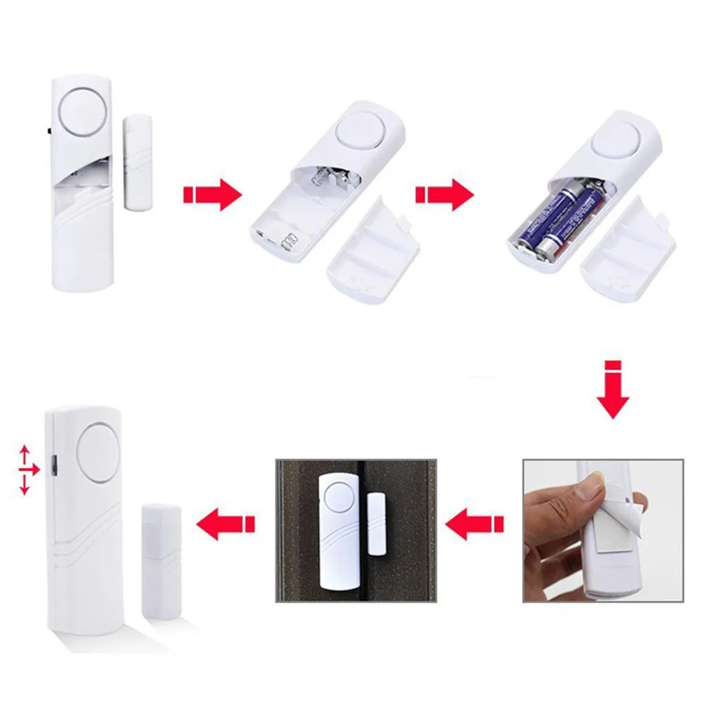 10 шт. датчик двери окна беспроводная охранная сигнализация с магнитным датчиком