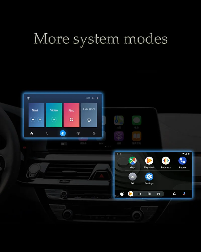Ouchuangbo обновленный беспроводной Android Авто CarPlay Apple плеер для BMW Mini Cooper F54 F55 F56 F60