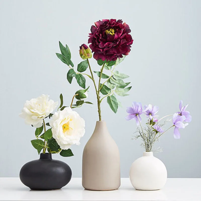 Современная простая керамическая ваза в скандинавском стиле однотонные белые и