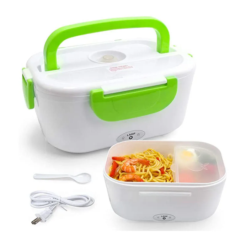 

Electric Heated Lunch Box Portable 110V 220V Bento Boxes Food Heater Rice Cooker Container Warmer Dinnerware Set for Home Office