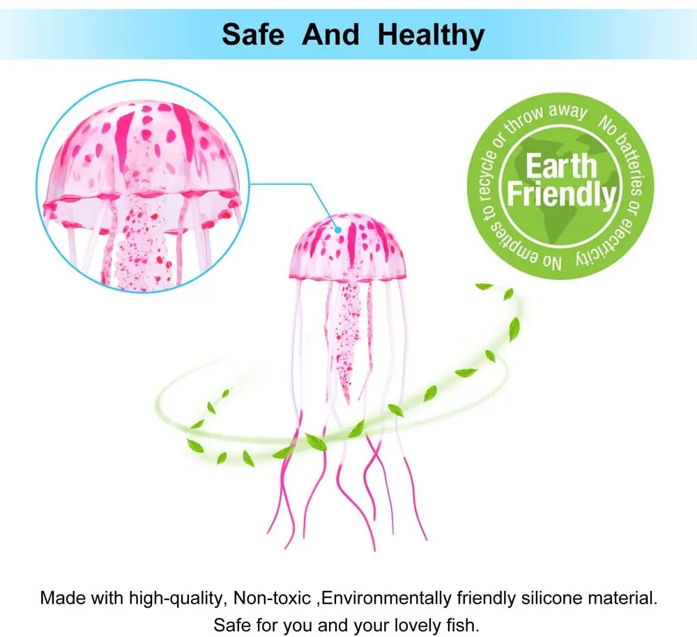 Искусственная Медуза со светящимся эффектом для аквариума украшение 1 шт.