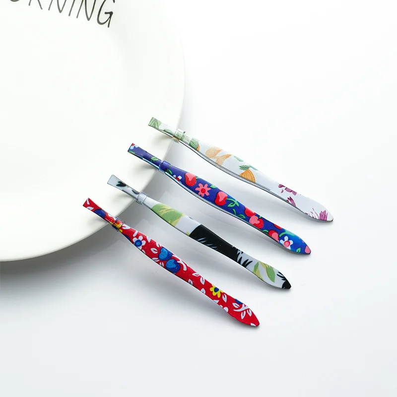 

4pcs Stainless Steel Eyebrow Tweezer Oblique Pliers Pull Eyebrow Forceps Moustache Pull Makeup Tools Hair Removal Eyebrow Clip