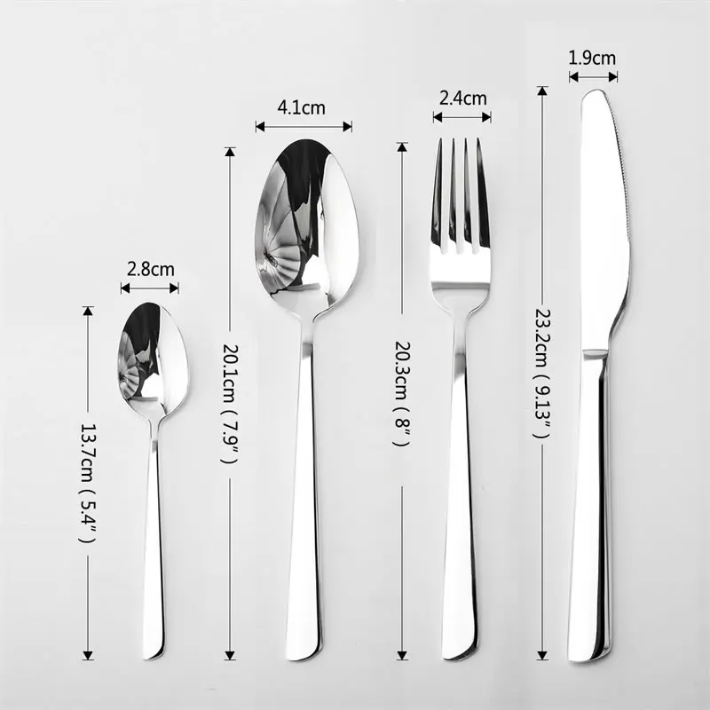 Набор столовых приборов из нержавеющей стали с посеребренным покрытием столовые