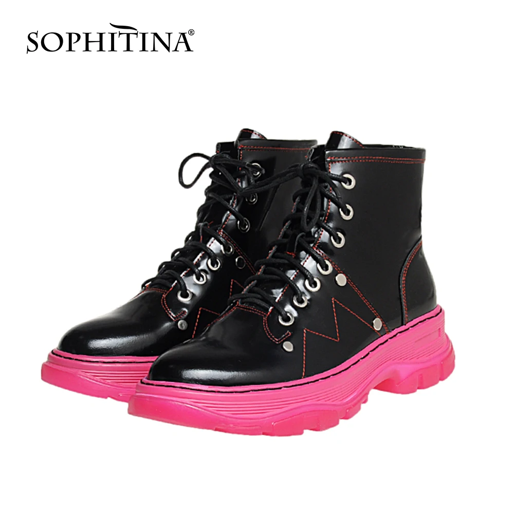 Harga SOPHITINA Fashion Semata Kaki Wanita Kasual Datar Bernapas Non-slip Lembut Bawah Rivet Round Kepala Sepatu Kantor Sepatu Wanita MO692