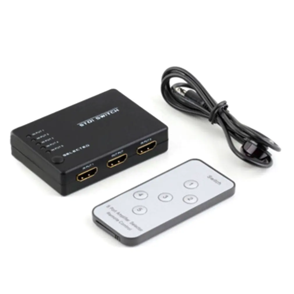 

Порт able черный 3 порта в 1 порт Out 1080P 3D автоматический HDMI переключатель Переключатель Селектор концентратор + ИК-пульт дистанционного управл...