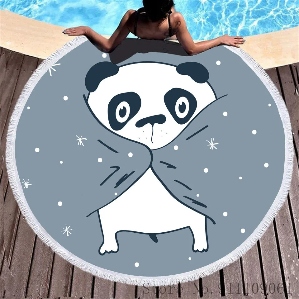Мультфильм милый племени панда цифровая печать для взрослых и детей пляжные