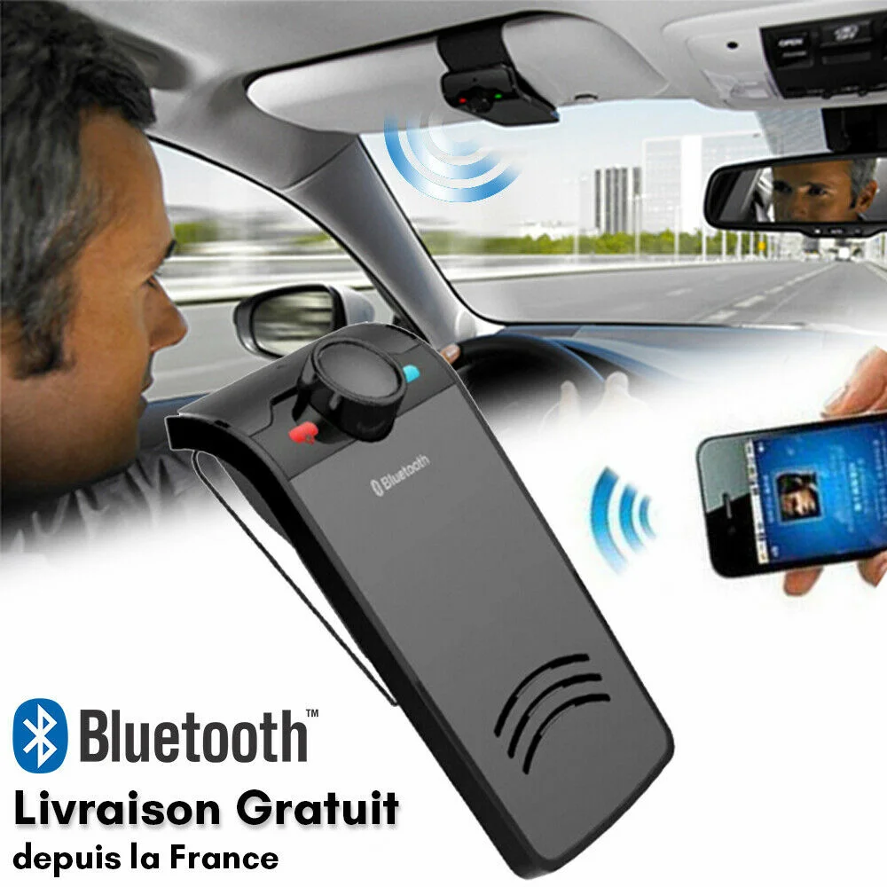 

Kit Main Libre Bluetooth Voiture Sans Fil Haut-Parleur Enceinte Portable