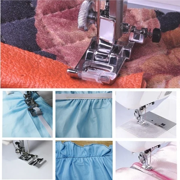 

11pcs/set Sewing Machine Presser Foot Kit Domestic Sewing Machine Accessories Presser Foot Feet Kit Set Hems Foot Spare Parts