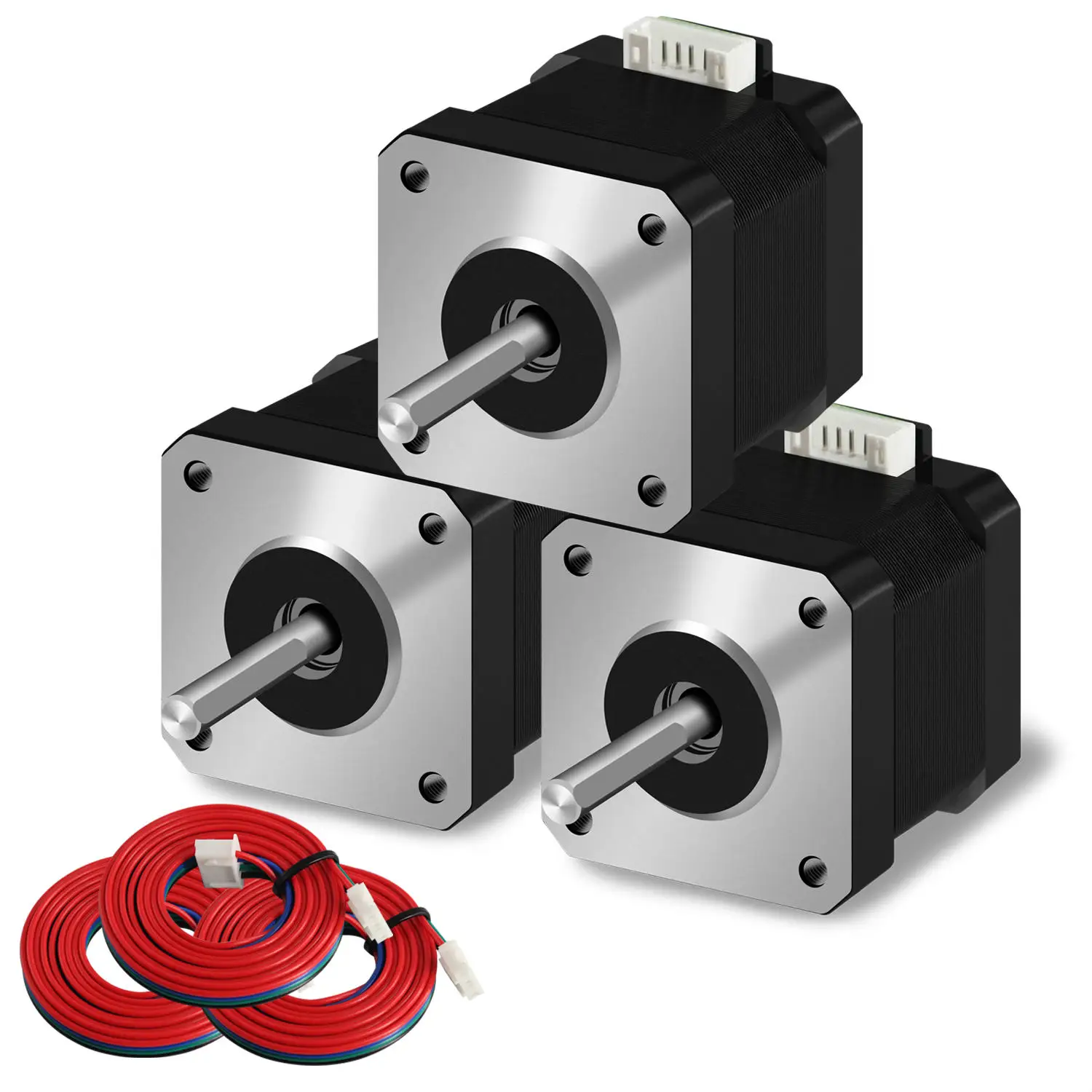 SIMAX3D 3 шт. 38 мм Nema 17 шаговый двигатель 42 Мотор 4 lead 17HS4401 NEMA17 42bygh 1.5A с DuPont линией для