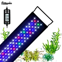 fullgain intelligent lcd aquarium light full spectrum waterproof aluminum alloy extendable aqua led bar light for plant growth