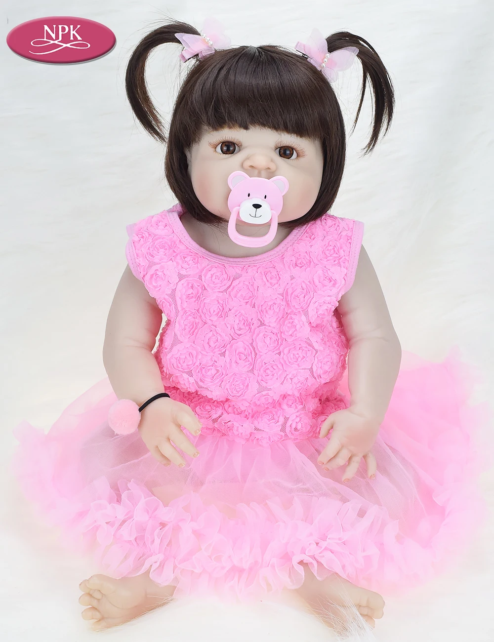Кукла-реборн для малышей Реалистичная силиконовая игрушка ванны детей 57 см
