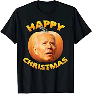

Funny Anti Joe Biden Happy Christmas Holiday Pumpkin Head T-Shirt