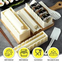 10pcs diy mold cooking tools sushi kit home kitchen machine sushi roll maker tools set gadgets japanese snack foods bazooka