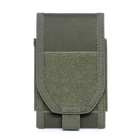 outdoor tactical phone pouch molle belt clip bag waist case men nylon hunting edc mobile phone holster 5 5 inch cellphone holder