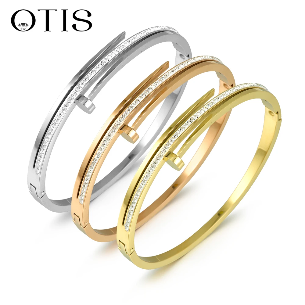 Женский модный классический браслет из нержавеющей стали