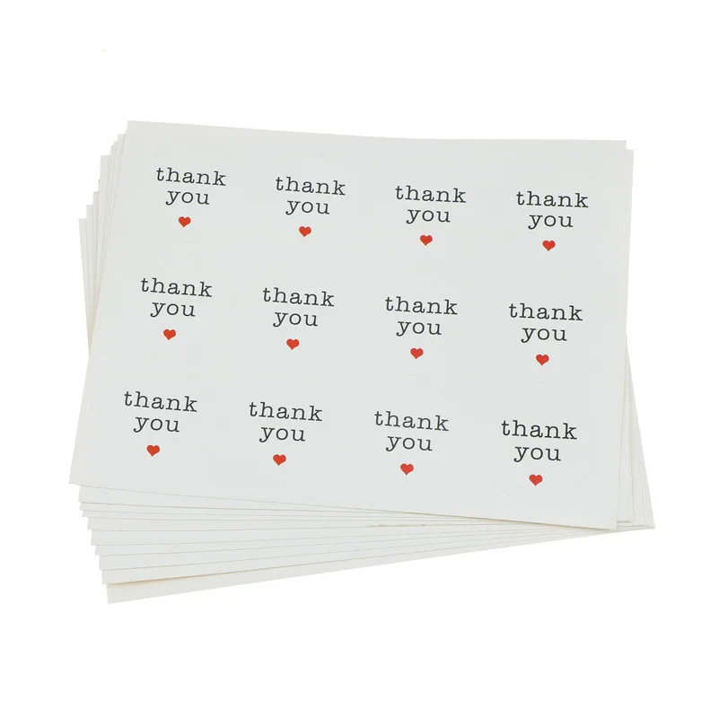 2020 клейкие наклейки &quotспасибо&quot крафт бумага печать для изделий ручной работы