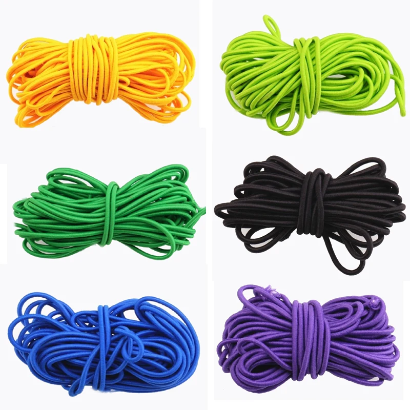 5 м/лот 3 мм цветная Высококачественная круглая эластичная повязка канатная