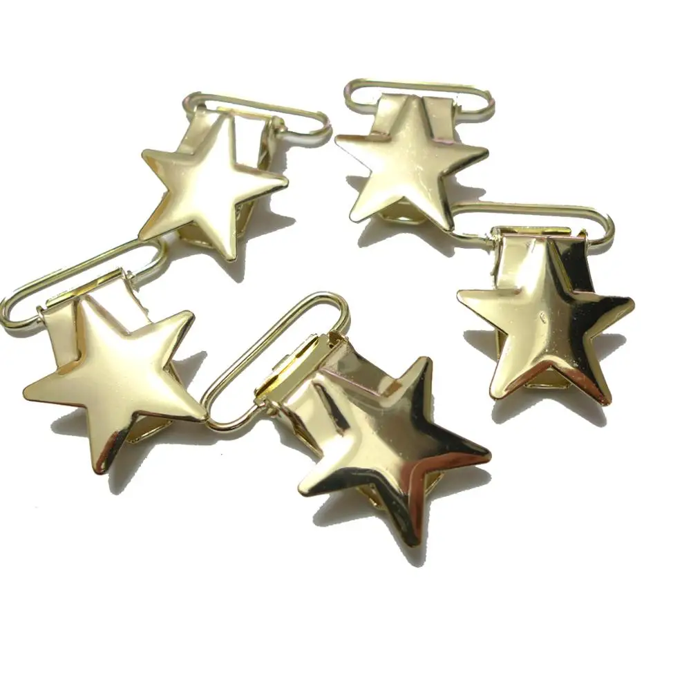 25 шт 1 'ཕ мм золотые цветные звездообразные соски зажимы для пустышки|pacifier clips