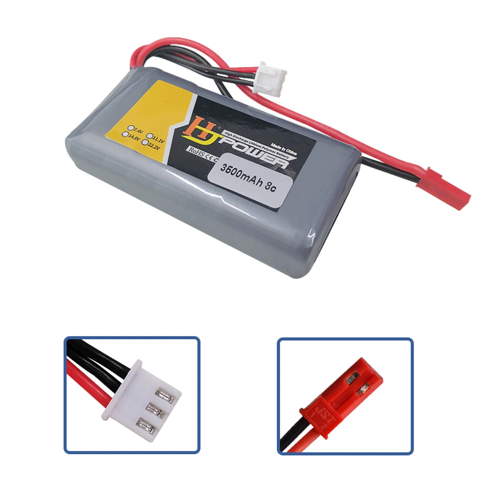 Аккумулятор Lipo 2S 7 4 в 2000 мАч 3500 для радиопередатчика Jumper T16 T12 T18 | Игрушки и хобби