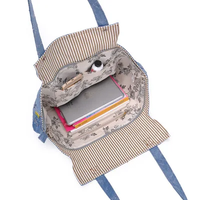 2020 personality trend canvas shoulder bag purse denim casual fashion large capacity handbag torebki damskie |